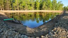 Vertical Flow Pond in the Korb4 passive treatment system